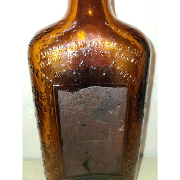 1952 amber 9in bottle Heavily embossed Vintage Lord Calvert Whiskey - Picture 5 of 6